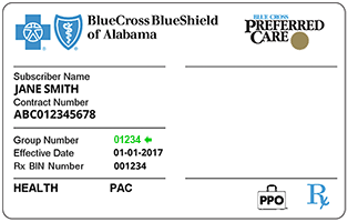 Blue Cross ID Card