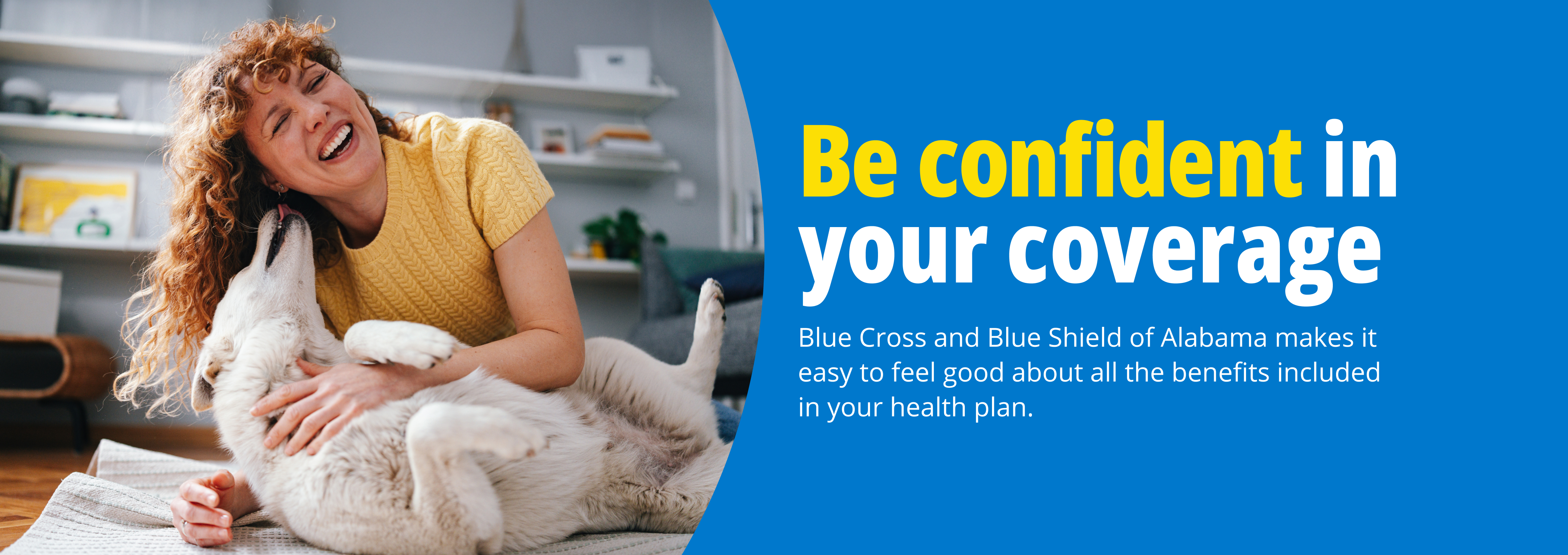 Woman playing with her dog