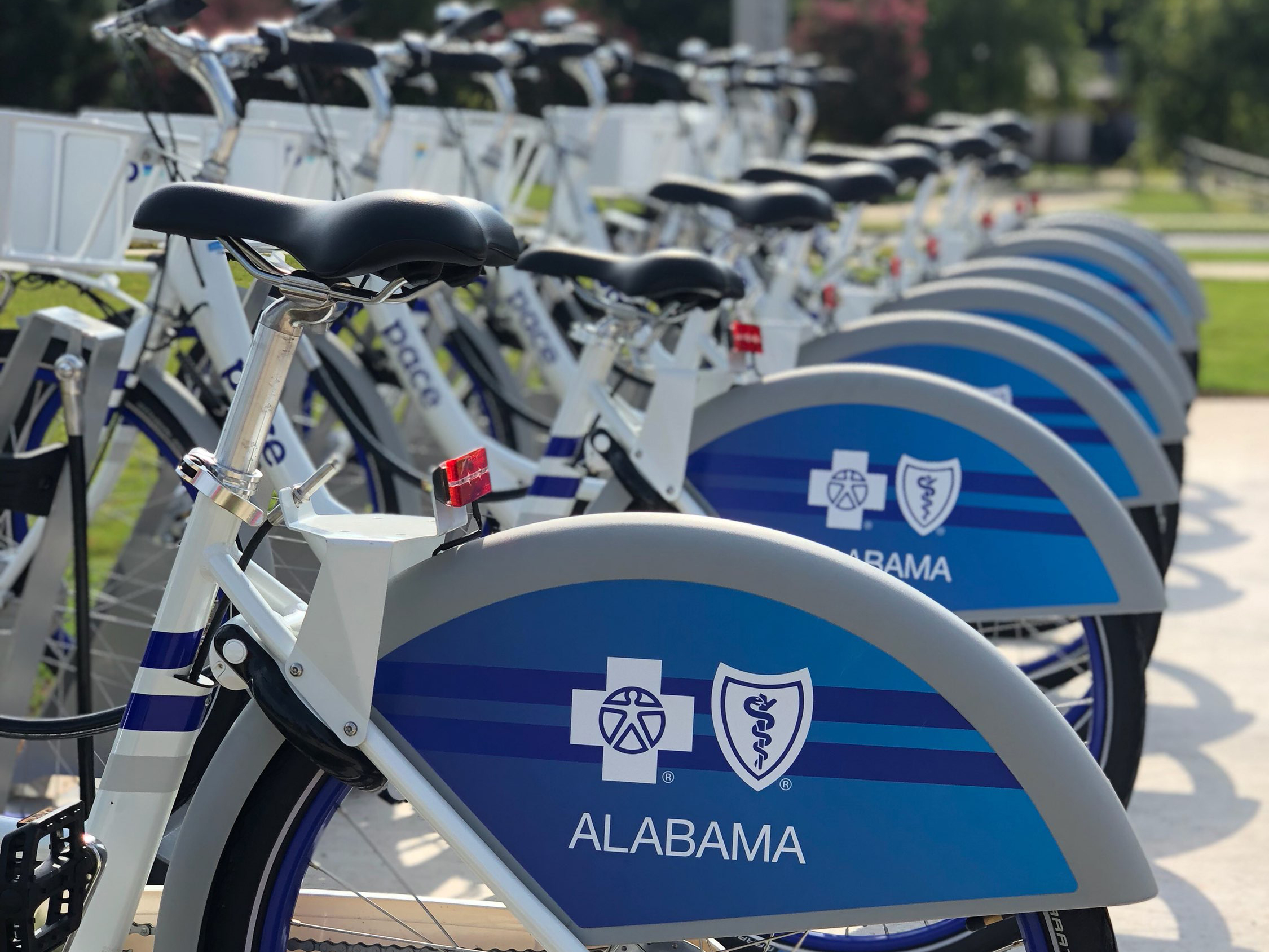 a row of bikes