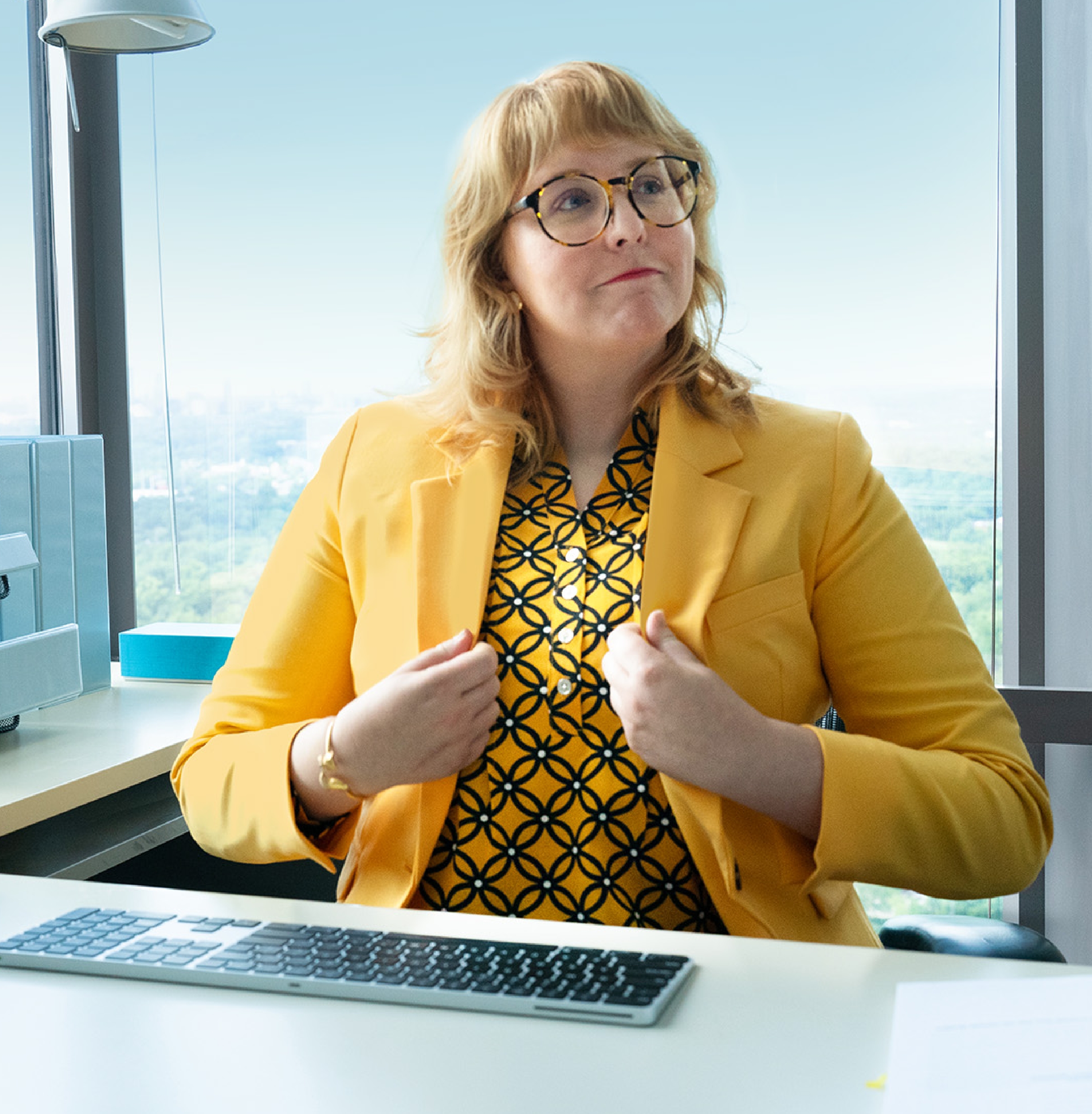 woman at desk