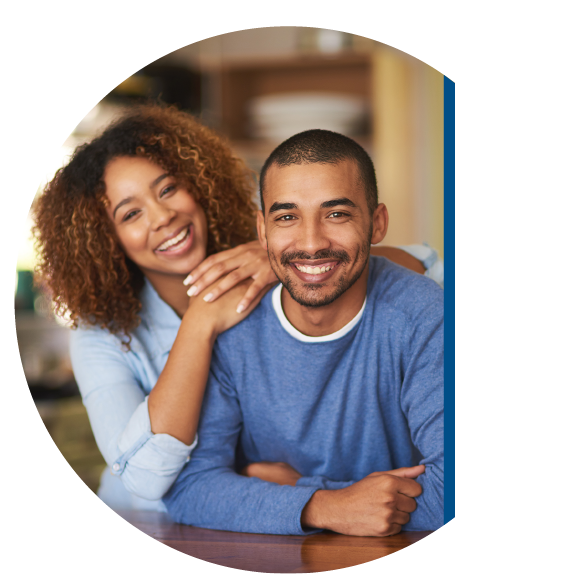 Young male and female couple portrait shot