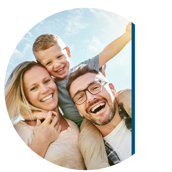 A smiling family