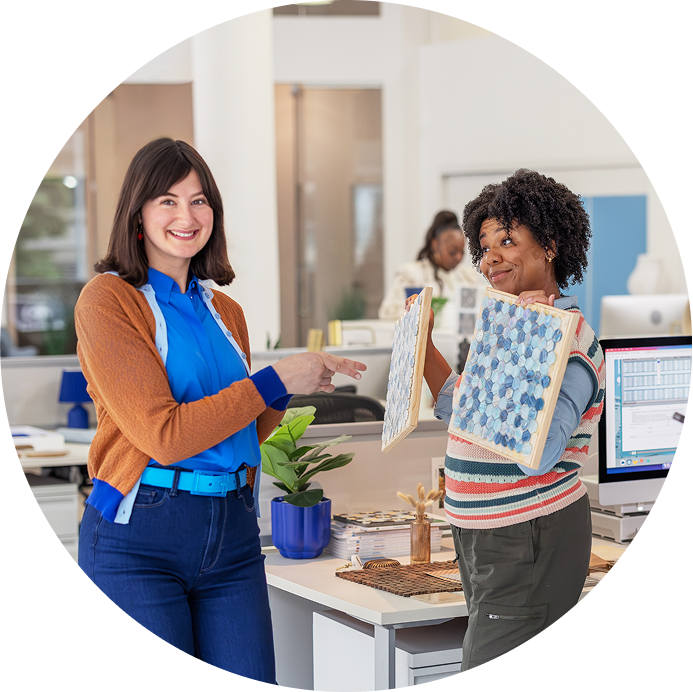 Woman enjoying work