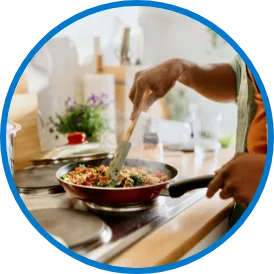 Healthy dish being prepared on the stove