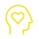 Heart in head icon