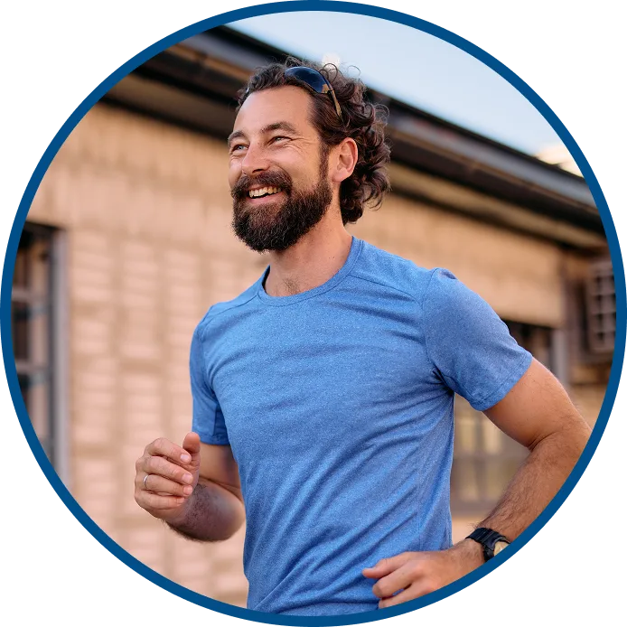 image of a man jogging